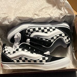 Vans Knu Skool Checkered Black And White Sneakers